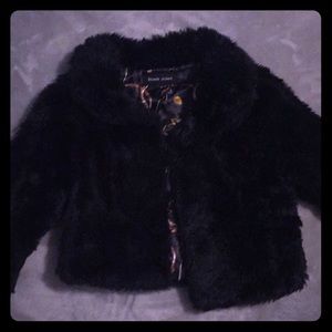 Faux fur black petty coat